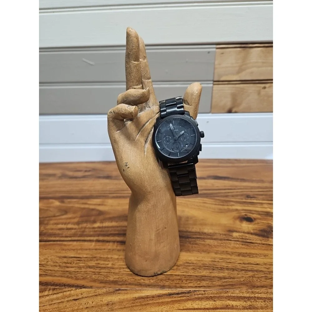 Fossil FS6015 Chronograph Analog Watch Black 5 Hands 5 ATM